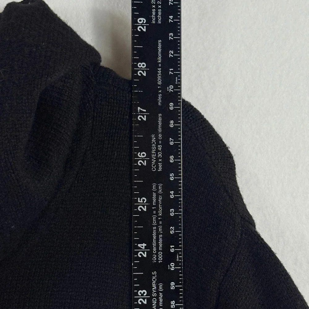 Magaschoni Knit Hoodie Woman 1X Black Contrast Trim Minimalist Quiet Luxury